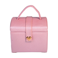 Jewellery & Trinket Box - Pink Heart Hand Bag by GIbson
