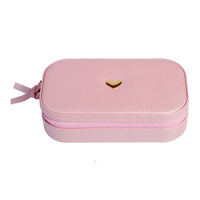 Jewellery & Trinket Box - Pink Heart- Travel Size by Gibson