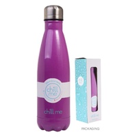 Chill Me Drink Bottle Thermos Coffee Water Travel Drink Flask 500ml- Purple Quartz