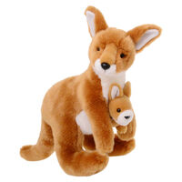 Animalia Australian Kangaroo with Joey - Plush Soft Toy- Gibson 32cm high 39317