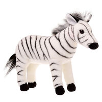Animalia Zebra - Plush Soft Toy-  Gibson 30cm Long 39346