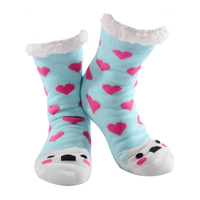 Nuzzles Ladies Animals Polar Bear Non-Skid Sole Socks One Size Fits All