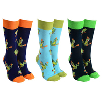 Sock Society Novelty Socks Aussie Frogs (3 Pairs Assorted) Unisex One Size 39464