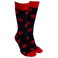 Sock Society Black Happy Hearts Novelty Socks Men Women One Size Fits All