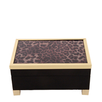 Jewellery & Trinket Box - Leopard Print -Small by Gibson