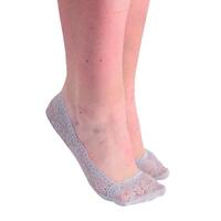 Secret Socks Light Grey Frill Lace Hidden Socks One Size 36-41