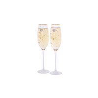 Gibson Gifts Mad Dots Champagne Flutes Set of 2 My Right & Mrs Always Right, 52038