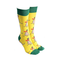 Sock Society Boxing Kangaroo Green/Yellow Novelty Socks Unisex One Size Fits All