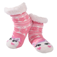 Nuzzles Kids Sparkle Unicorn Pink Non-Skid Sole Socks One Size Fits All