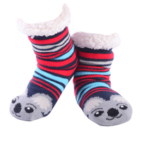 Nuzzles Kids Cuddly Koala Navy Non-Skid Sole Socks One Size Fits All