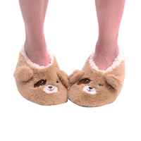 Nuzzles Animal Slippers 2 Dog Non-Skid Sole One Size Fits All
