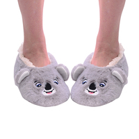 Nuzzles Animal Slippers 2 Koala Non-Skid Sole One Size Fits All