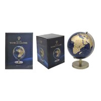 Navy Rotating World Globe 20cm From Gibson Gifts 53097