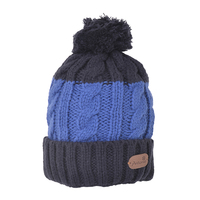 Essence Kids Two Colour Beanie Navy/Blue One Size Fits All