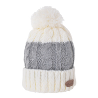 Essence Kids Two Colour Beanie White/Grey One Size Fits All
