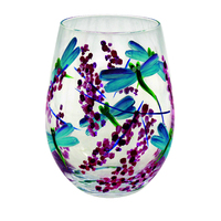 Lynsey Johnstone Hand Painted Stemless Glass Dragonflies