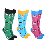 Sock Society Novelty Socks Cows (3 Pairs Assorted) Unisex One Size 53974