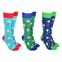 Sock Society Novelty Socks Golf (3 Pairs Assorted) Unisex One Size 53981