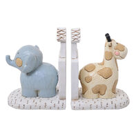 Gibson Gifts Baby - Noah's Ark Giraffe and Elephant Bookends 54256