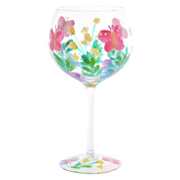 Lynsey Johnstone Hand Painted Gin Glass Butterfly, Gibson Gifts 54315