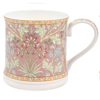 Gibson Gifts William Morris Mug 400mL Hyacinth Pink Fine China, 56070