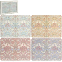 Gibson Gifts William Morris Placemats Hyacinth Set of 4 Fine China, 56073