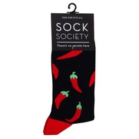 Sock Society Chilli Red Novelty Socks Men Women One Size Fits All