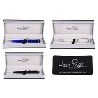 Louis Paget Marbled Ball Pen (BLUE) in Gift Box 87661 - Takes Parker Refill