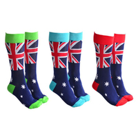 Sock Society Novelty Socks Aussie Flag (3 Pairs Assorted) Unisex One Size 87760