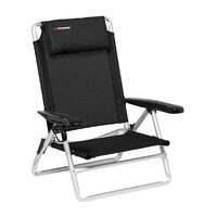 Caribee Reclining Beach Chair Palm Beach Black 5603