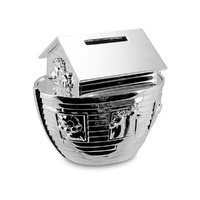 Whitehill Money Bank 11cm Noah's Ark Faux Silver, WP1455