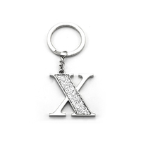 Whitehill Keyring - Faux Silver Glitter Keyring "X" WP2454