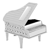 Whitehill Musical Jewellery Box Piano Silver Plated, WP3752