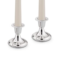 Whitehill Candle Holder Silver Low Candlestick Pair WP3957
