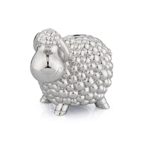 Whitehill Money Bank Sheep Faux Silver, Piggy Bank, Coin Saver, WP4178