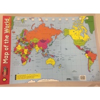 The Smart Charts- Educational POSTER - Map of the World & Flags Double Sided