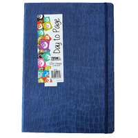 2026 Diary Croc A4 Day to Page Casebound Blue Last Diary Company CA41BL