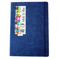 2026 Diary Croc A4 Week to View Casebound Blue Last Diary Company CA47BL