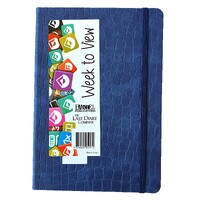 2026 Diary Croc A5 Week to View Casebound Blue Last Diary Company CA57BL
