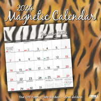 2024 Calendar Animal Patterns Magnetic Square Wall by Bartel MC404
