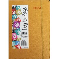 2024 Diary Becall A5 Day to Page Casebound Tan Last Diary Company BA51TA