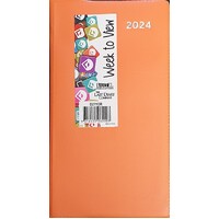 2024 Diary Pocket 85x153mm Week to View Orange Last Diary Company D211OR