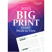 2025 Diary Everyday A5 Week to View Casebound Big Print Last Diary Company BPA57