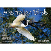 2026 Calendar Big Print Australian Birds Horizontal Wall, Bartel BP622