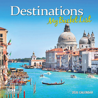2026 Calendar Ruby Destinations My Bucket List Square Wall, Bartel RB630