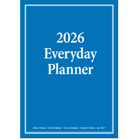 2026 Planner Everyday A4 Month to View Blue, Bartel BG603