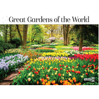 2026 Calendar Prestige Great Gardens of the World 16-Month Horizontal Wall, Bartel CA612