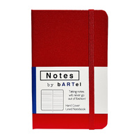 Bartel Notebook Notes by Bartel 9x14cm Hardcover Lined Red NNBR1409RE