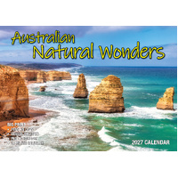 2027 Calendar Bartel Big Print Australian Natural Wonders Horizontal Wall, BP720