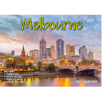 2027 Calendar Bartel Big Print Melbourne Horizontal Wall, BP734
